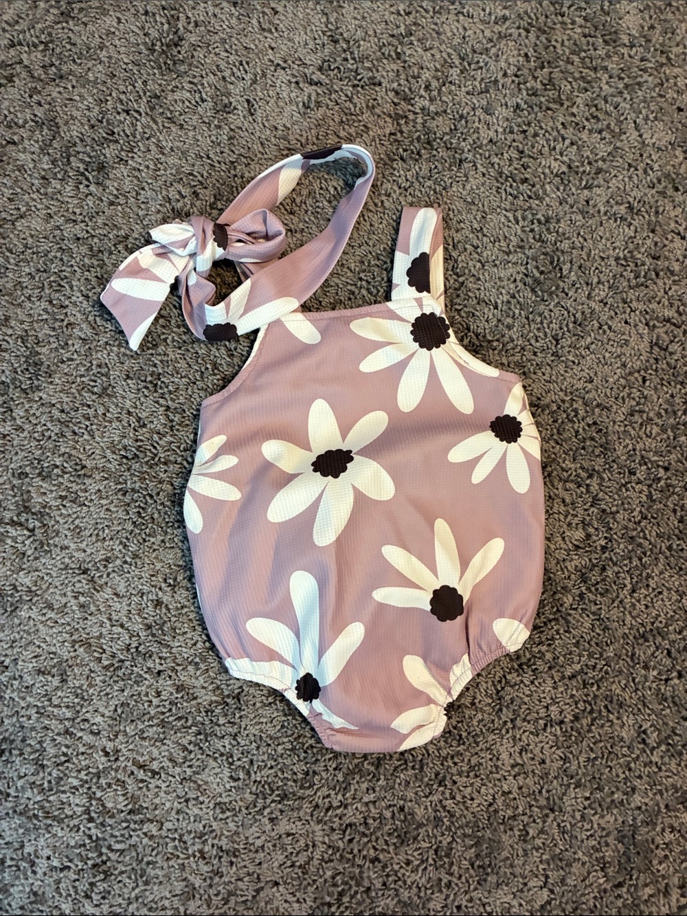 Hazel & Bo Purple Baby Romper Size 6-12 Months EUC